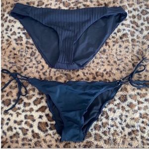 Set of 2 Women's Black Bikini Bottoms Size Medium